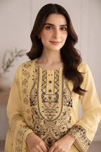 Princess by Breeza Fashion - 3PC Unstitched Embroidered Lawn Suit (Pale Lemon)