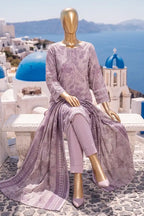 Safina Pop (Vol-01) by A One Textile - 3PC Unstitched Printed Lawn Suit (Soft Lilac)