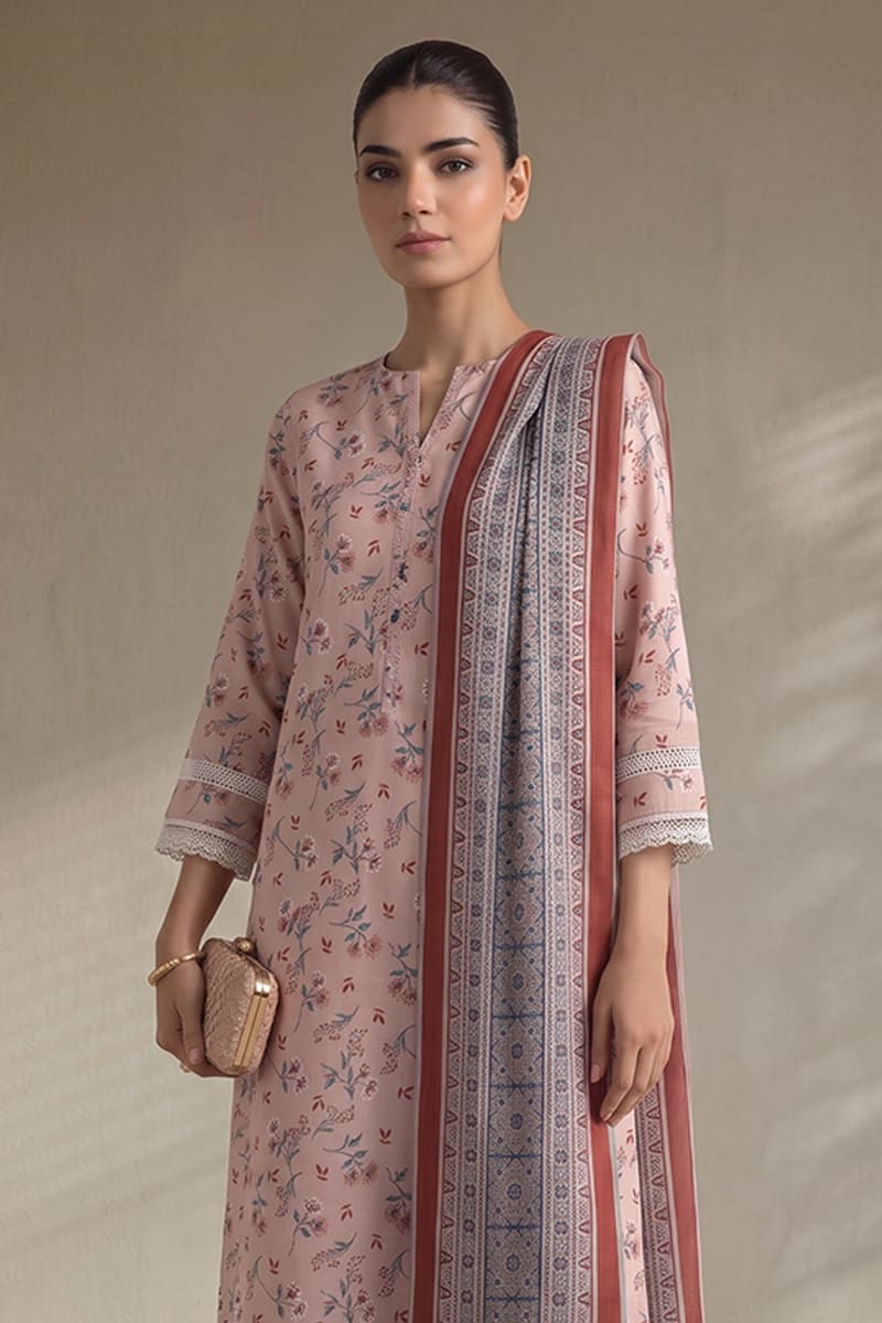 Khaadi (Vol.5) – 3 Piece Unstitched Printed Lawn Suit (Rose Mauve)