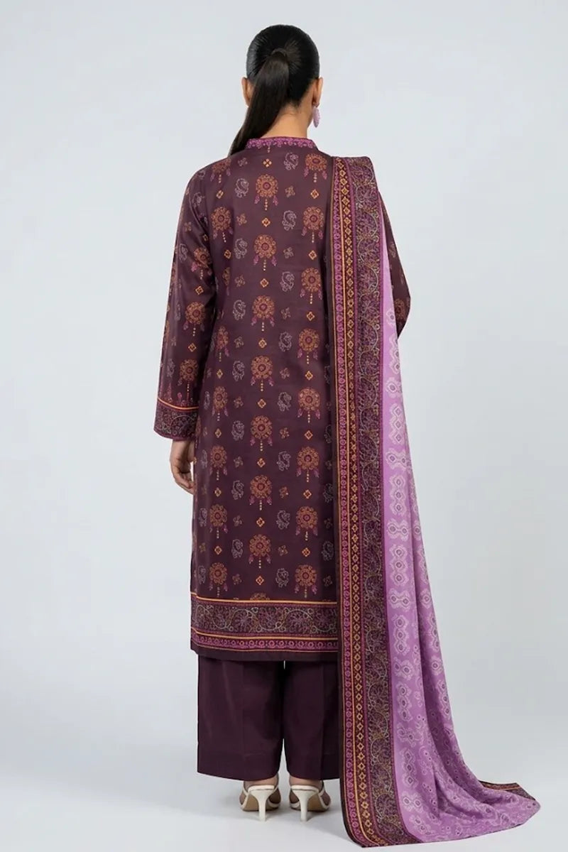 Khaadi Unstitched 3-Piece Lawn Collection (Plum)