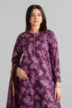 Sapphire Lawn Vol.08 - 3PC Unstitched Printed Lawn Suit (Purple)