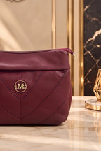 Premium Ruby leather handbag for Women (Deep Maroon)