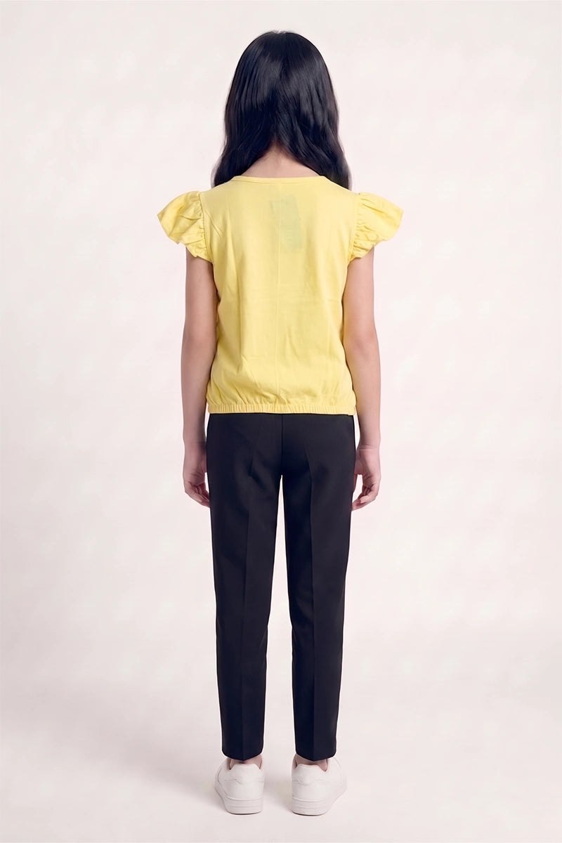 Girls Casual Comfort T-Shirt (Yellow)