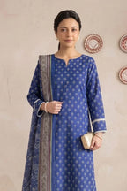 Nishat - Unstitched 3pc Printed Lawn (Royal Blue)