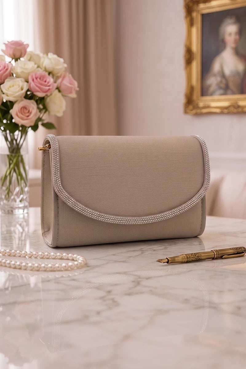 Premium Hand Clutch Bag (Warm Beige)
