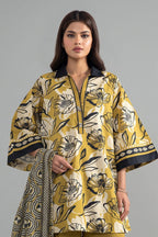Sapphire (Vol.4) - 3PC Unstitched Printed Lawn Suit (Olive Yellow)