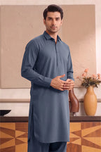 Yameen - Men’s Unstitched Cotton Fabric (Slate Blue)