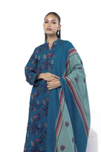 Khaadi – Summer Series 3 Piece Unstitched Printed Lawn Suit (Deep Teal & Soft Mint)