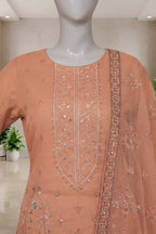 Pariyon Ki Rani by Breeza Fashion - 3PC Unstitched Embroidered Lawn Suit (Dusty Peach)