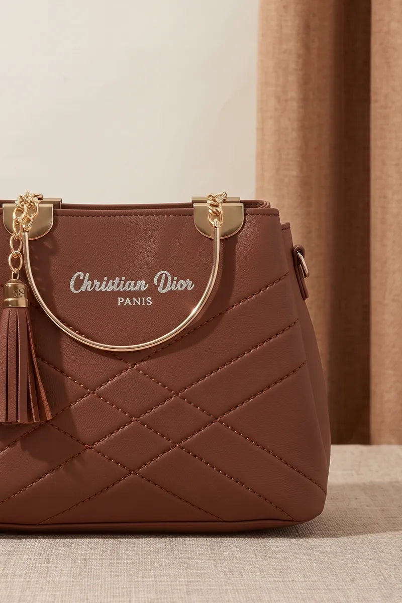 Christian Dior Premium Women's Fashion Handbag (Mocha Brown)