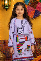 Ting Tone by Almeerah - Girls Unstitched 2-Piece Suit (8 to 12 Years) (Pastel Lilac)
