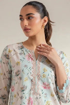 Ego Special Unstitched Khaddar 2-Piece Same Print Suit (Ice Blue)