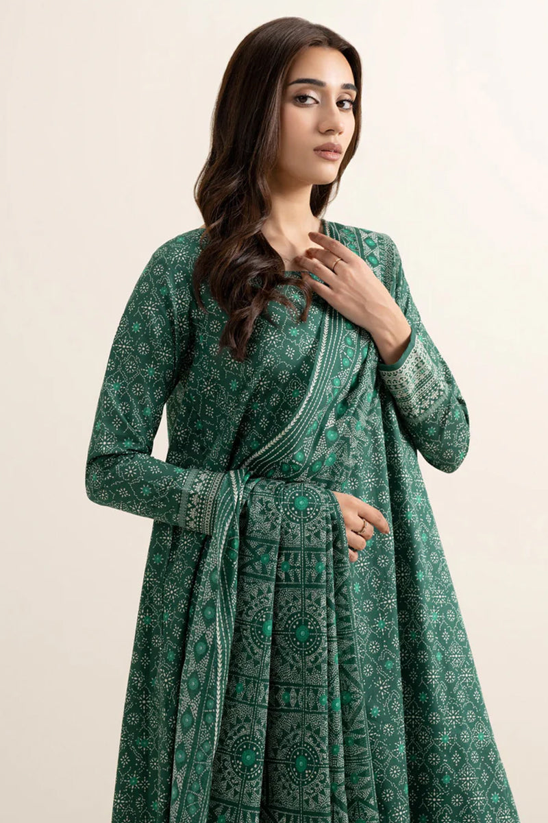 Khaadi – Summer Series 3 Piece Unstitched Printed Lawn Suit (Emerald)
