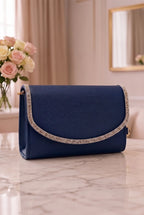 Premium Hand Clutch Bag (Midnight Navy Blue)