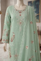 Marvi by Breeza Fashion - 3PC Unstitched Embroidered Lawn Suit (Light Sage Green)