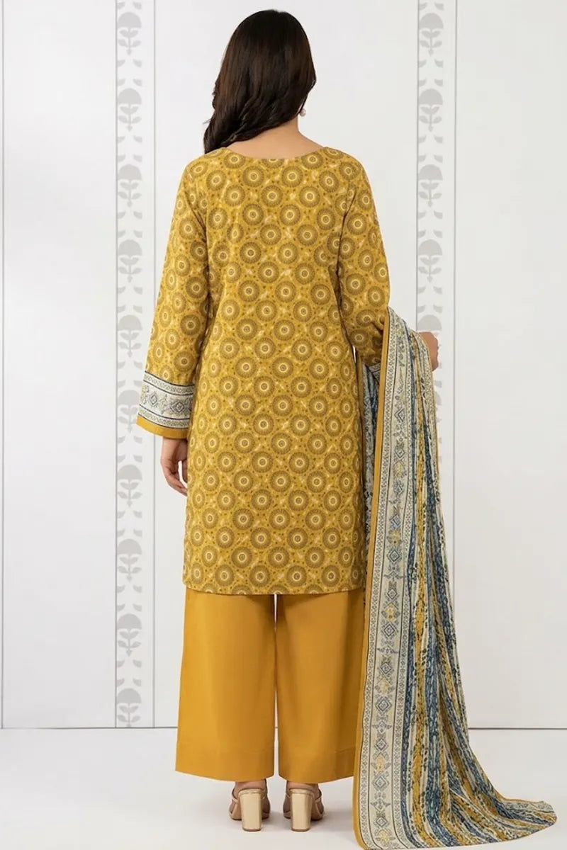 Khaadi Unstitched 3-Piece Lawn Collection (Honey Gold)