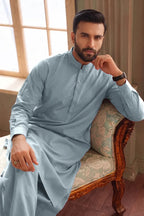 Men’s Wash & Wear Unstitched Fabric By KBC Fashion (Light Blue)