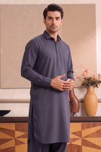 Yameen - Men’s Unstitched Cotton Fabric (Charcoal Violet)