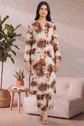 Bonanza Unstitched Lawn 2-Piece Same Print Suit (Warm Off-White)