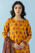 Orient Unstitched 3-Piece Lawn Collection (Honey Gold)