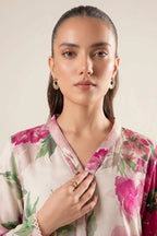 m.basics by Maria.B Special Unstitched Khaddar 2-Piece Same Print Suit (Magenta Pink)
