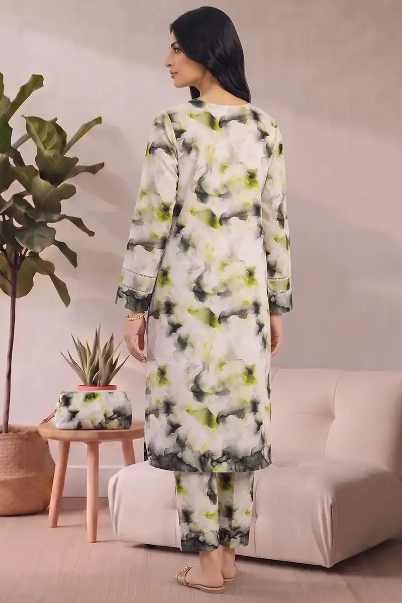 Bonanza Unstitched Lawn 2-Piece Same Print Suit (Pearl)