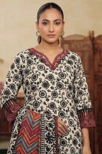 Mor Bagh 3-Piece Unstitched Printed Lawn Suit (Cream)