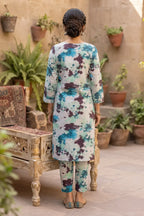 Sana Safinaz Printed Lawn Unstitched 2-Piece Suit (Ocean)