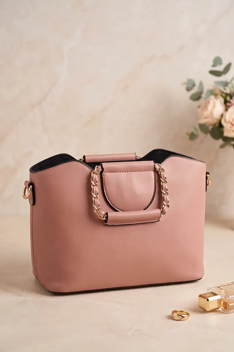Premium Women's Imported Handbag (Dusty Rose Pink)