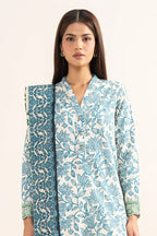Sapphire Lawn Vol.08 - 3PC Unstitched Printed Lawn Suit (Off-White)