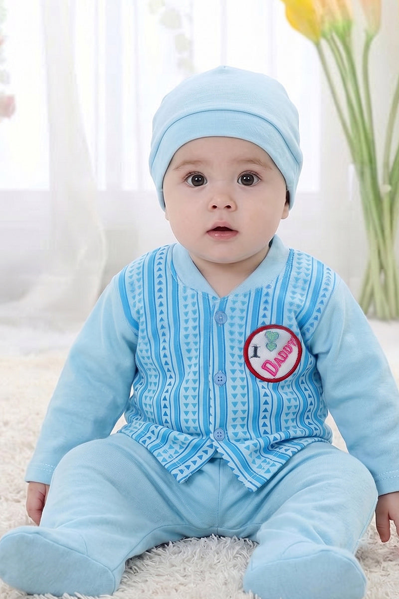 'I ❤️ Daddy' Long Sleeve (0-3 Months) (Sky Blue)