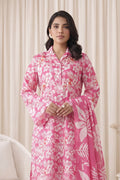 Gul Rang By Bareezé – 3-Piece Unstiched Printed Classic Lawn (Dark Pink)