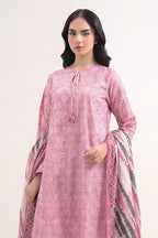 Sapphire Vol.6 - 3PC Unstitched Printed Lawn Suit (Dusty Rose)