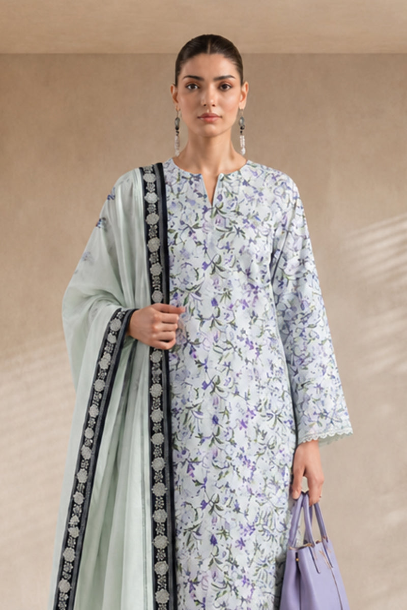 Khaadi (Vol.4) – 3 Piece Unstitched Printed Lawn Suit (Pale Mint)