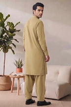 Saya Men’s Wash & Wear Unstitched Suit (Olive)