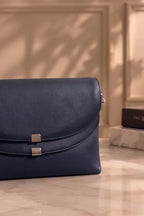 Premium Ruby leather handbag for Women (Navy Blue)