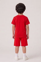 Boys T-Shirt & Shorts Set (Red)