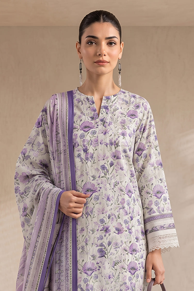 Khaadi (Vol.5) – 3 Piece Unstitched Printed Lawn Suit (Soft Lilac Floral)