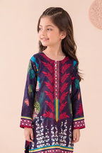 Ting Tone by Almeerah - Girls Unstitched 2-Piece Suit (8 to 12 Years) (Dark Indigo)