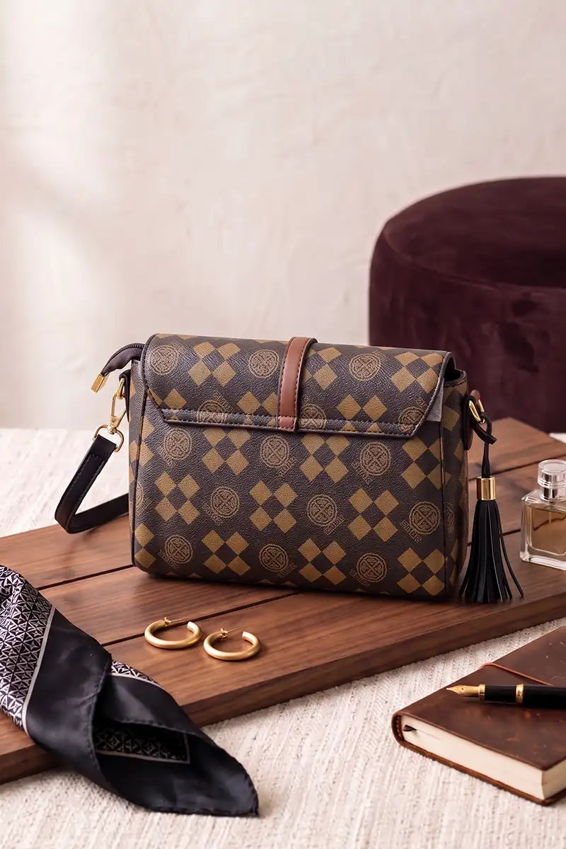 Premium Women's Imported Handbag (Chocolate Brown)