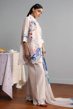 COCO By Zara Shahjahan - 3-Piece Unstitched Printed Lawn Suit (Pale Blush)