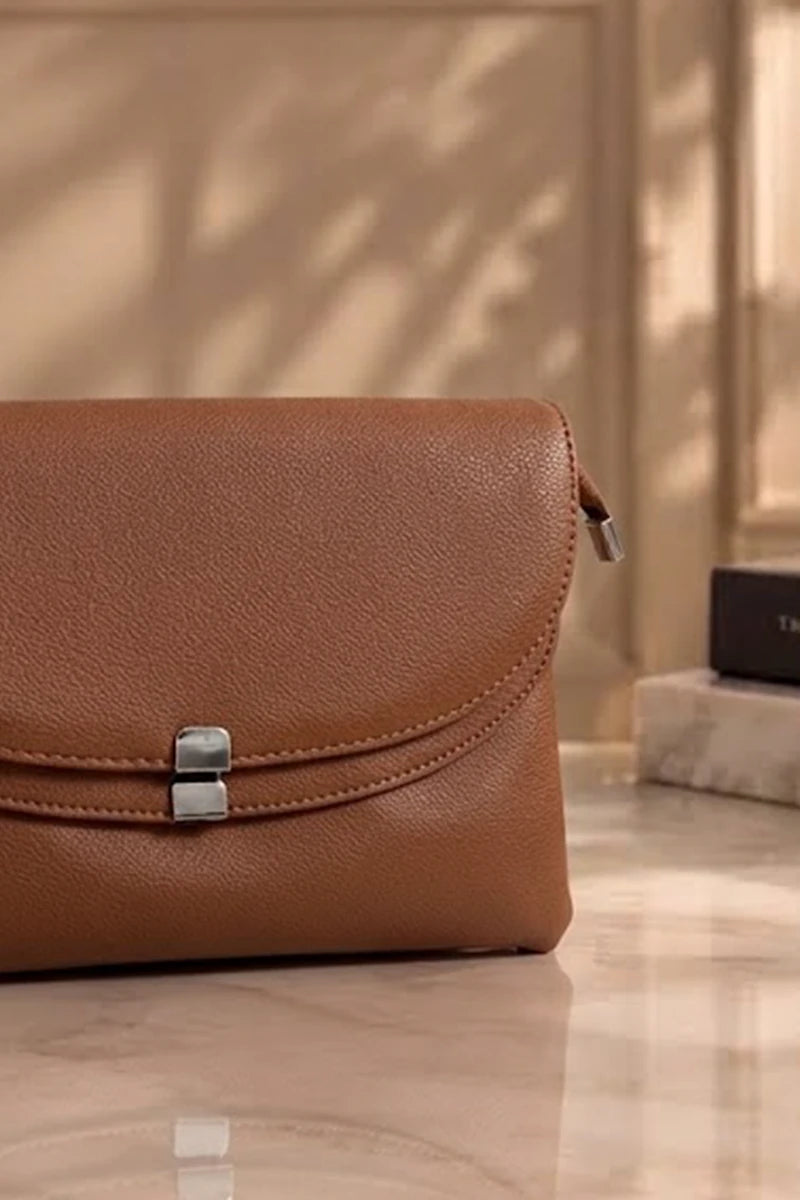 Premium Ruby leather handbag for Women (Camel Brown)