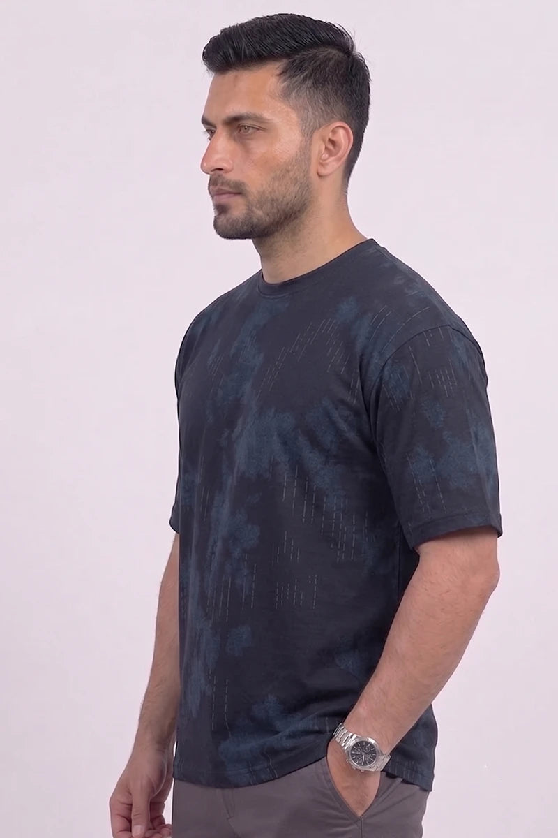 Men Drop Shoulder T-Shirt by KBC Fashion (Dark Slate)