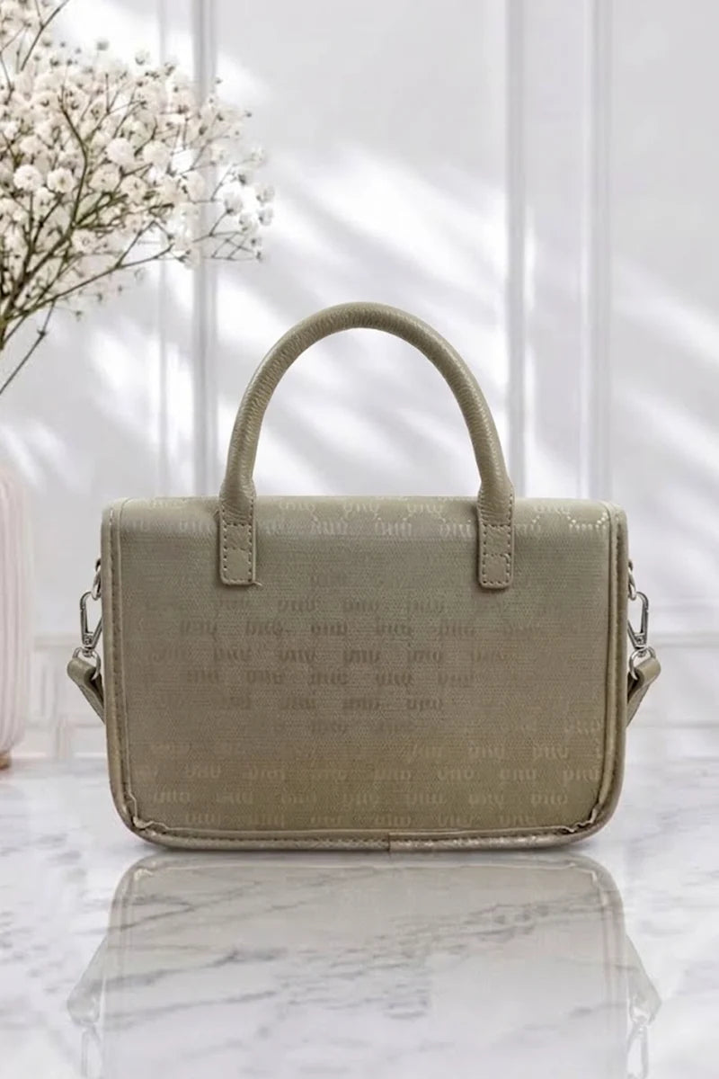 Imported Women's Structured Handbag (Khaki Beige)