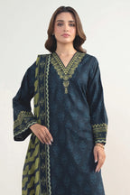 Sapphire Vol.6 - 3PC Unstitched Printed Lawn Suit (Dark Navy)