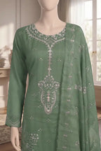 Roshan by Breeza Fashion - 3PC Unstitched Embroidered Lawn Suit (Sage Green)