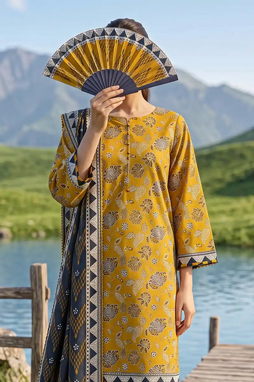 Almeerah - Nelofir Bloom 3PC Unstitched Printed Lawn Suit (Suncrest Aura)