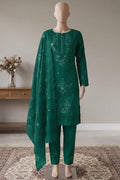 Milano by Breeza Fashion - 3PC Unstitched Embroidered Lawn Suit (Green)