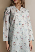 Saya Special Unstitched Khaddar 2-Piece Same Print Suit (Light Greyish Blue)