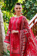 Urbane By Jade Vo.4 - 3pc Unstitched Classic Printed Lawn (Vibrant Crimson Red)
